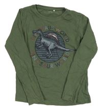 Khaki triko s dinosaurem name it.