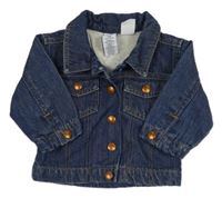 Tmavomodrá riflová jarní bunda s límečkem GAP