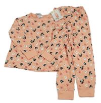 Nové - meruňkové pyžamo s obrázky L&D