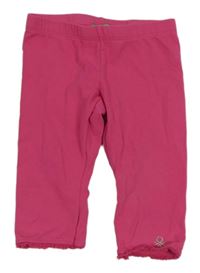 Tmavorůžové capri legíny s krajkou Benetton
