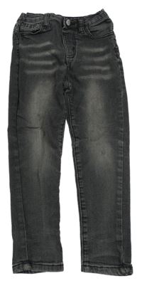 Tmavošedé skinny teplákové rifle SHEIN