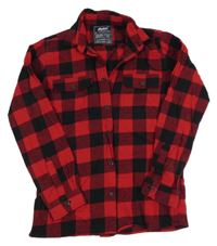 Červeno-černá kostkovaná košile Rebel