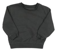 Tmavošedá žebrovaná mikina PRIMARK