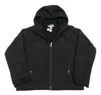 Černá softshellová bunda s logem a kapucí McKinley