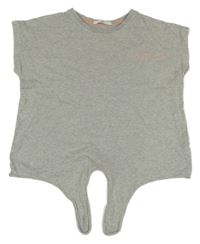 Šedé melírované tričko s nápisy M&S