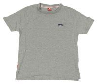 Šedé melírované tričko s logem Slazenger