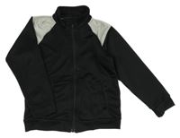 Černo-světlešedá thermo propínací mikina L&D