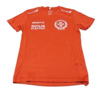 Červené funkční sportovní tričko s nápisy CRAFT