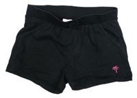 Černé kraťasy s palmou a mašličkou C&A