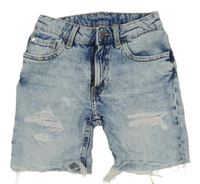 Modro-bílé plísňové riflov kraťasy H&M