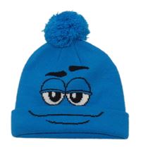 Modrá čepice s bambulí - m&m'S 