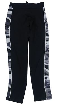 Černé legíny s army pruhem New Look