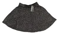 Černá vzorovaná třpytivá slavnostní sukně Primark
