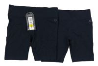 2x tmavomodré elastické kraťasy M&S