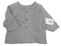 Šedo-bílá kostkovaná polo košile Matalan