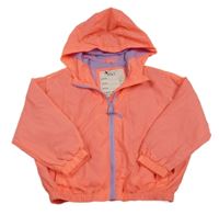 Neonově oranžová šusťáková jarní bunda s kapucí M&S