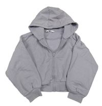 Levandulová propínací crop mikina s kapucí Everyday