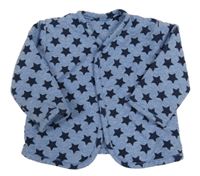 Modrý melírovaný teplákový kabátek s hvězdami