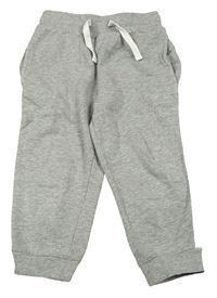 Šedé melírované tepláky s pruhem Topolino