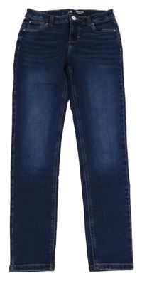 Tmavomodré teplákové skinny rifle C&A