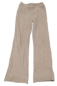 Pudrové žebrované lehké kalhoty River Island