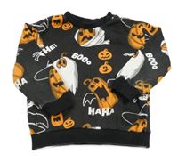 Černá mikina s duchy a dýněmi H&M