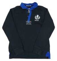 Tmavomodré polo triko s výšivkou - Scotland