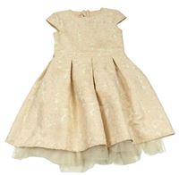 Bílo-růžové květované třpytivé slavnostní šaty LC Waikiki