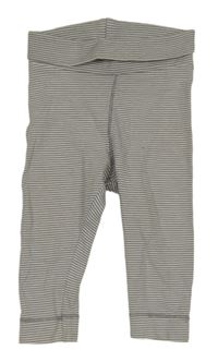 Šedo-bílé pruhované lehké tepláky H&M