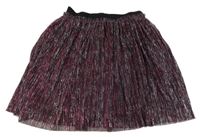 Černo-růžovo-stříbrná třpytivá tylová sukně H&M