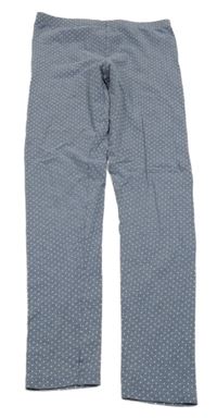 Modré melírované puntíkaté legíny TCM