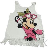 Smetanový top s Minnie a třásněmi C&A