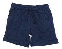 Tmavomodré bavlněné kraťasy H&M