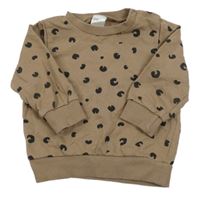 Hnědá vzorovaná mikina H&M