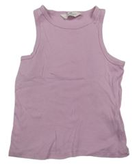 Růžový žebrovaný crop top H&M