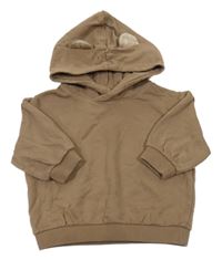 Hnědá mikina s kapucí s oušky H&M
