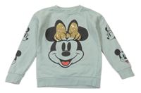 Světlezelená mikina s Minnie s flitry George