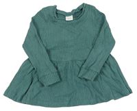 Zelené žebrované pletené šaty Next