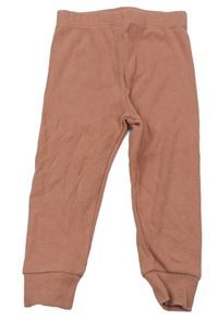 Starorůžové žebrované pyžamové kalhoty Next