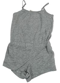 Šedý melírovaný kraťasový overal H&M