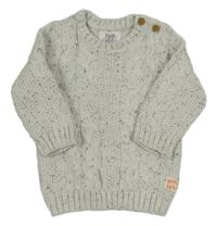 Světlešedý vzorovaný melírovaný svetr F&F