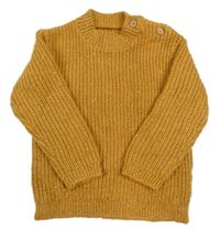 Okrový melírovaný svetr George