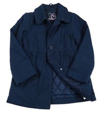 Tmavomodrý vlněný kabát S. Oliver