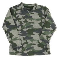 Šedo-zelená army fleecová mikina Rebel