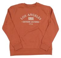 Cihlová mikina s nápisem kiabi