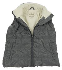 Tmavošedá šusťáková zateplená vesta Alive