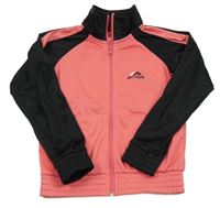 Růžovo-černá sportovní propínací mikina 