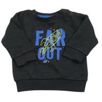 Nové - černá mikina s modrým nápisem Primark