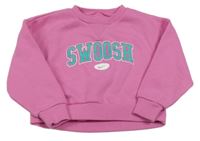 Růžová mikina s nápisem Nike