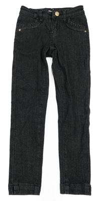 Černé třpytivé skinny rifle 